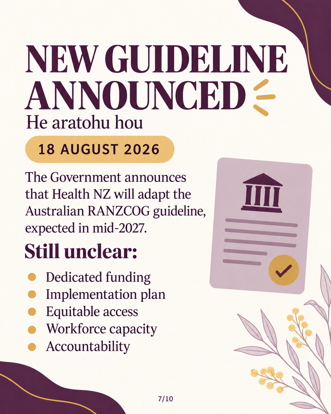 Government endometriosis guideline announcement.